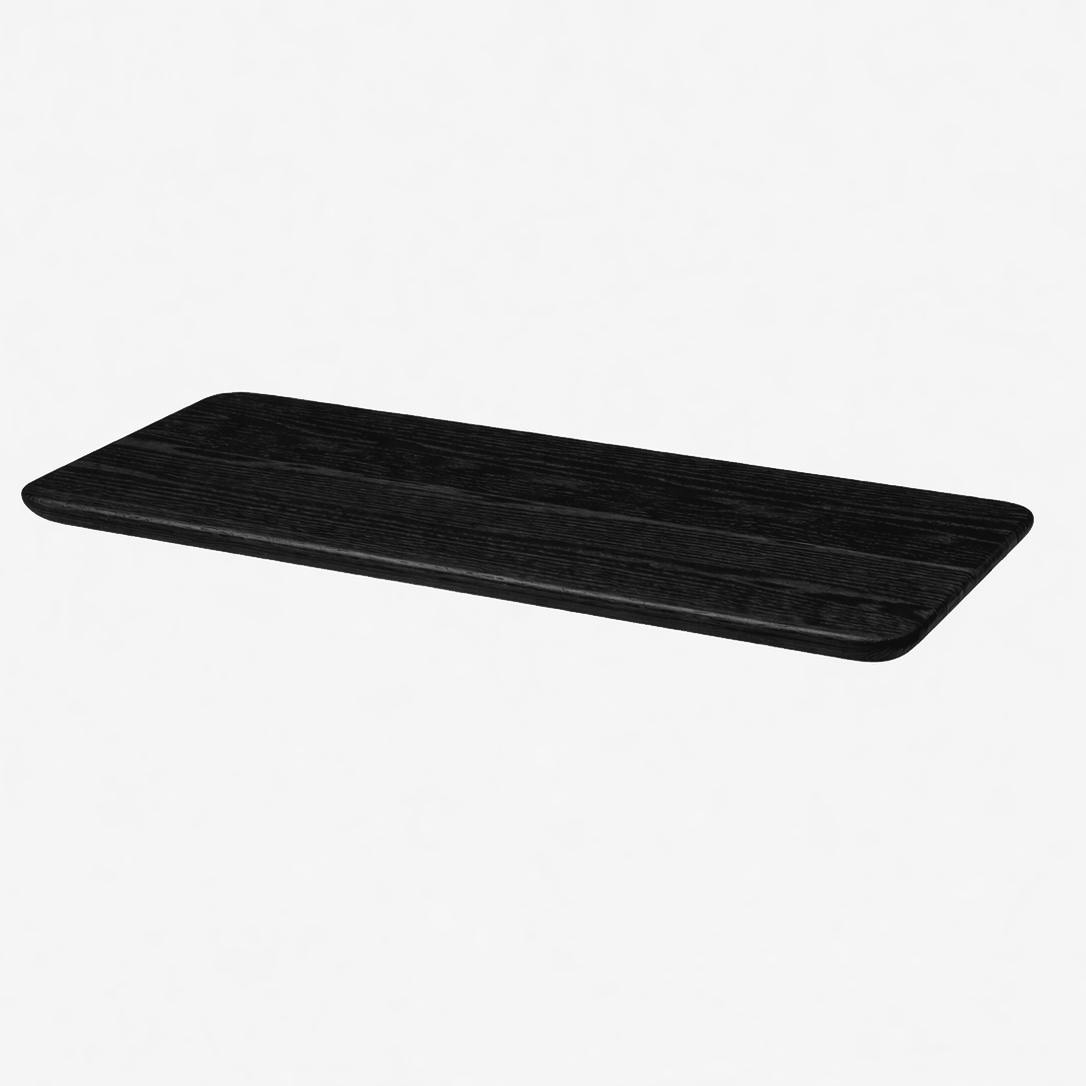 Wooden Table Top showcasing a solid black finish, perfect for desks, dining tables or custom furniture projects.