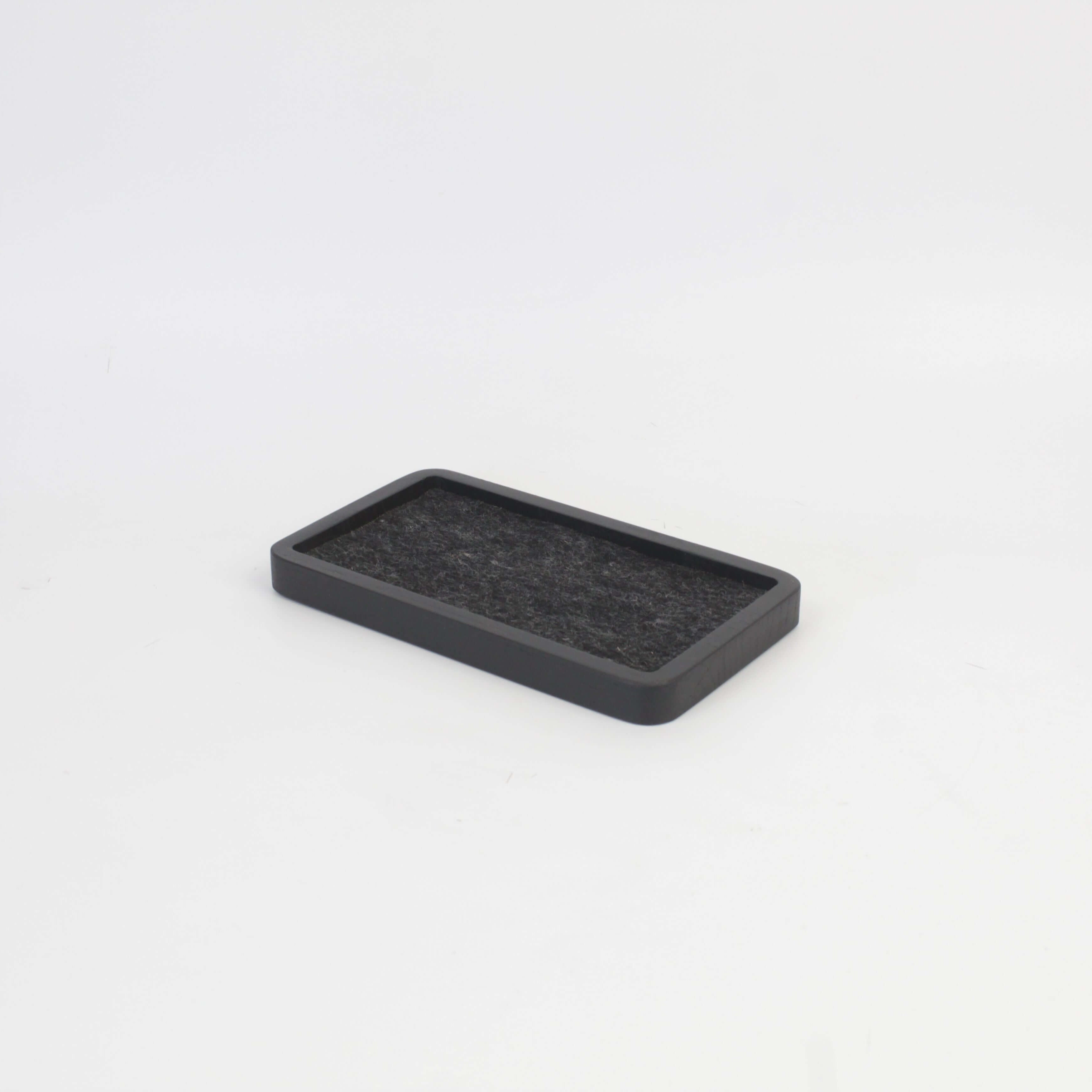 Catch All Tray in black oak for organization; perfect EDC and valet tray for phone and small accessories.