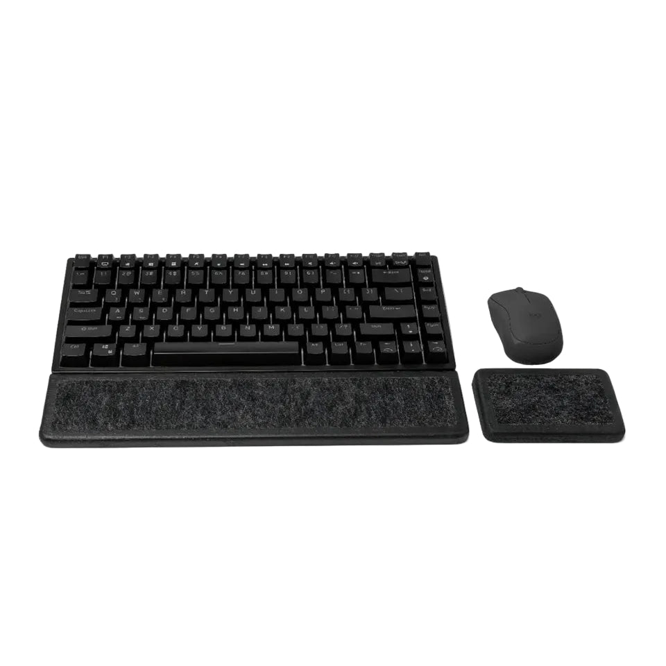 Keyboard Wrist Rest (Set) - Black Oak provides ergonomic support for typing and clicking.