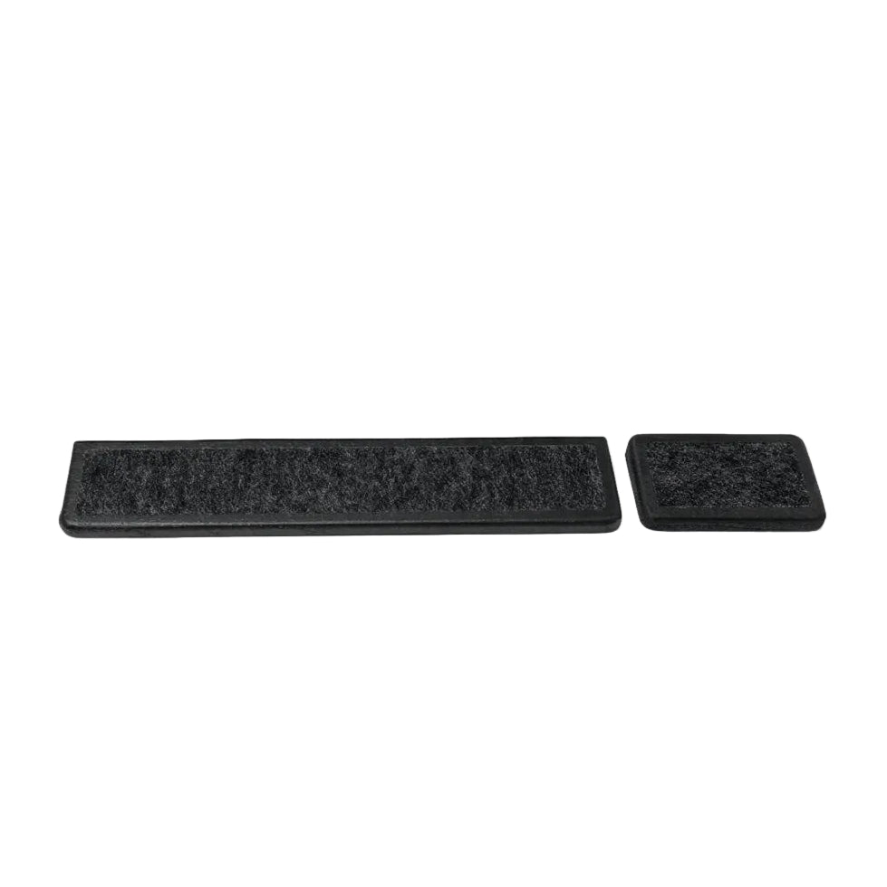 Keyboard Wrist Rest (Set) - Black Oak ergonomic wrist support for keyboard and mouse, enhancing workspace comfort.