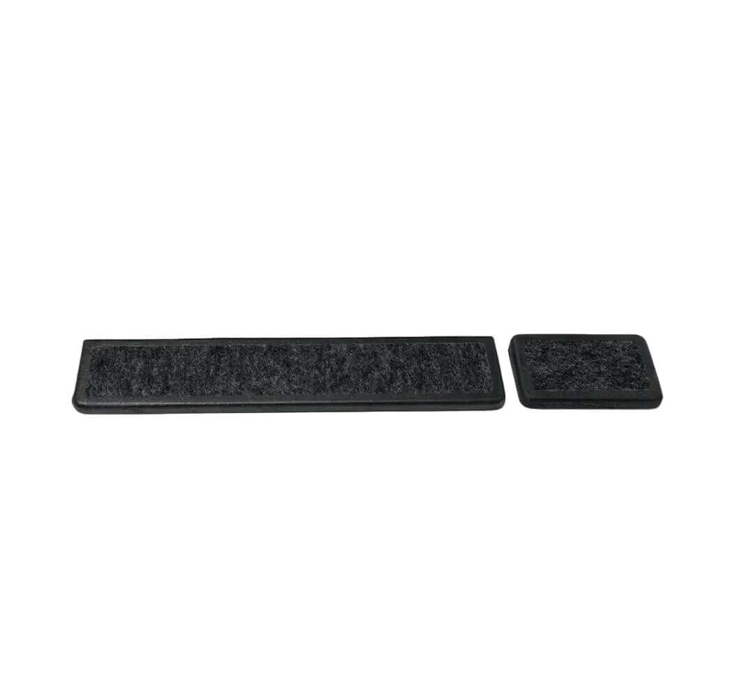 Keyboard Wrist Rest (Set) - Black Oak ergonomic wrist support for keyboard and mouse, enhancing workspace comfort.