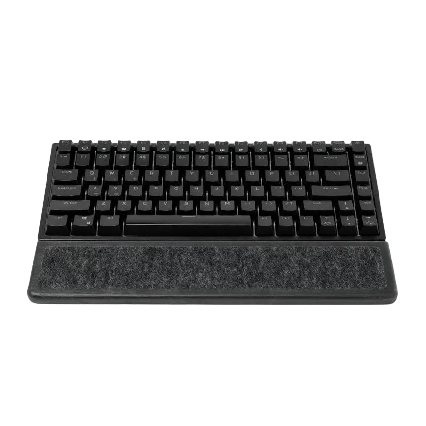Keyboard Wrist Rest - Black Oak with ergonomic support for comfortable typing sessions