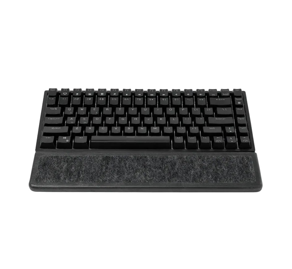 Keyboard Wrist Rest - Black Oak with ergonomic support for comfortable typing sessions