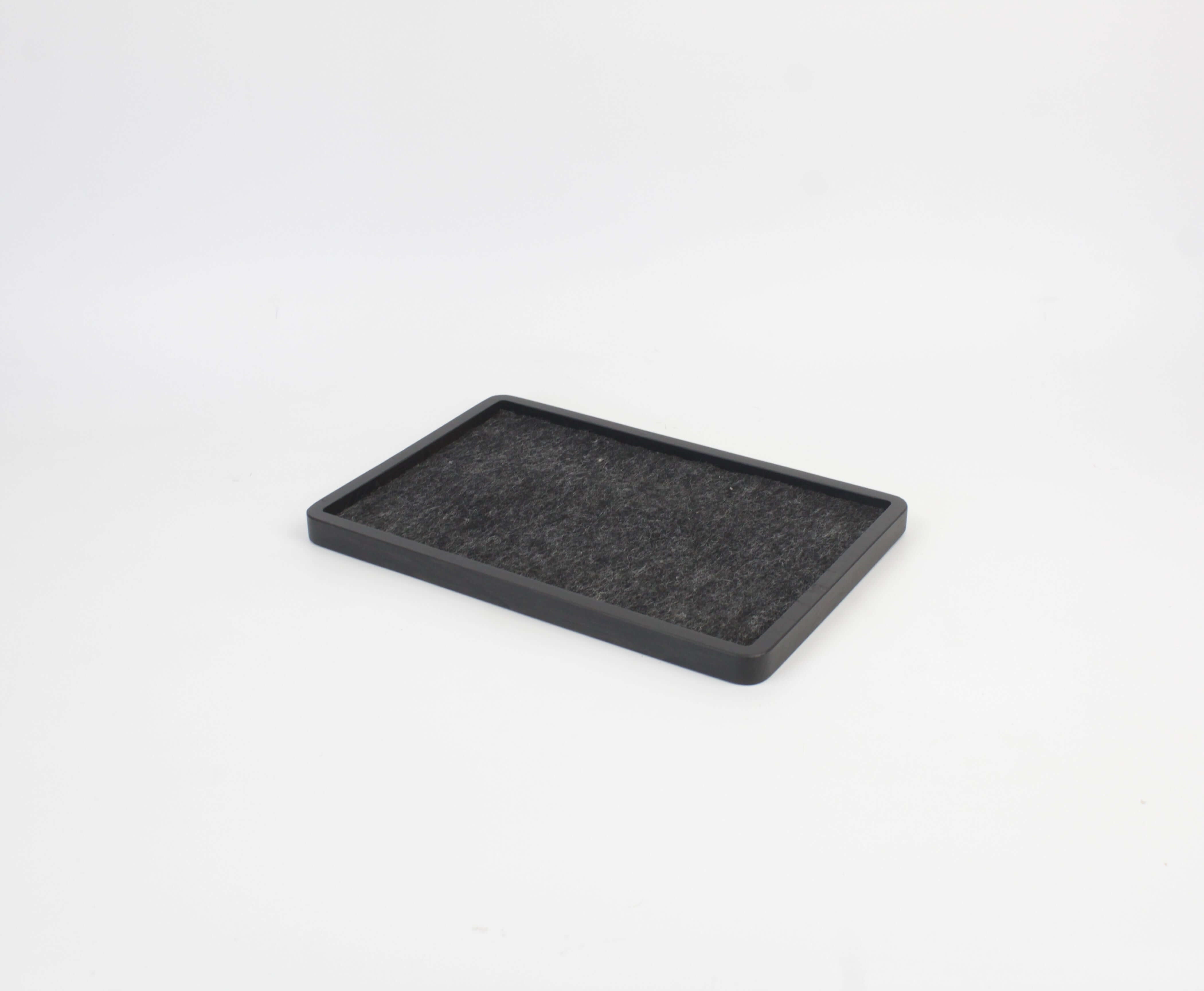 Large Black Oak Catch All Tray designed for organizing EDC items on desks or nightstands.