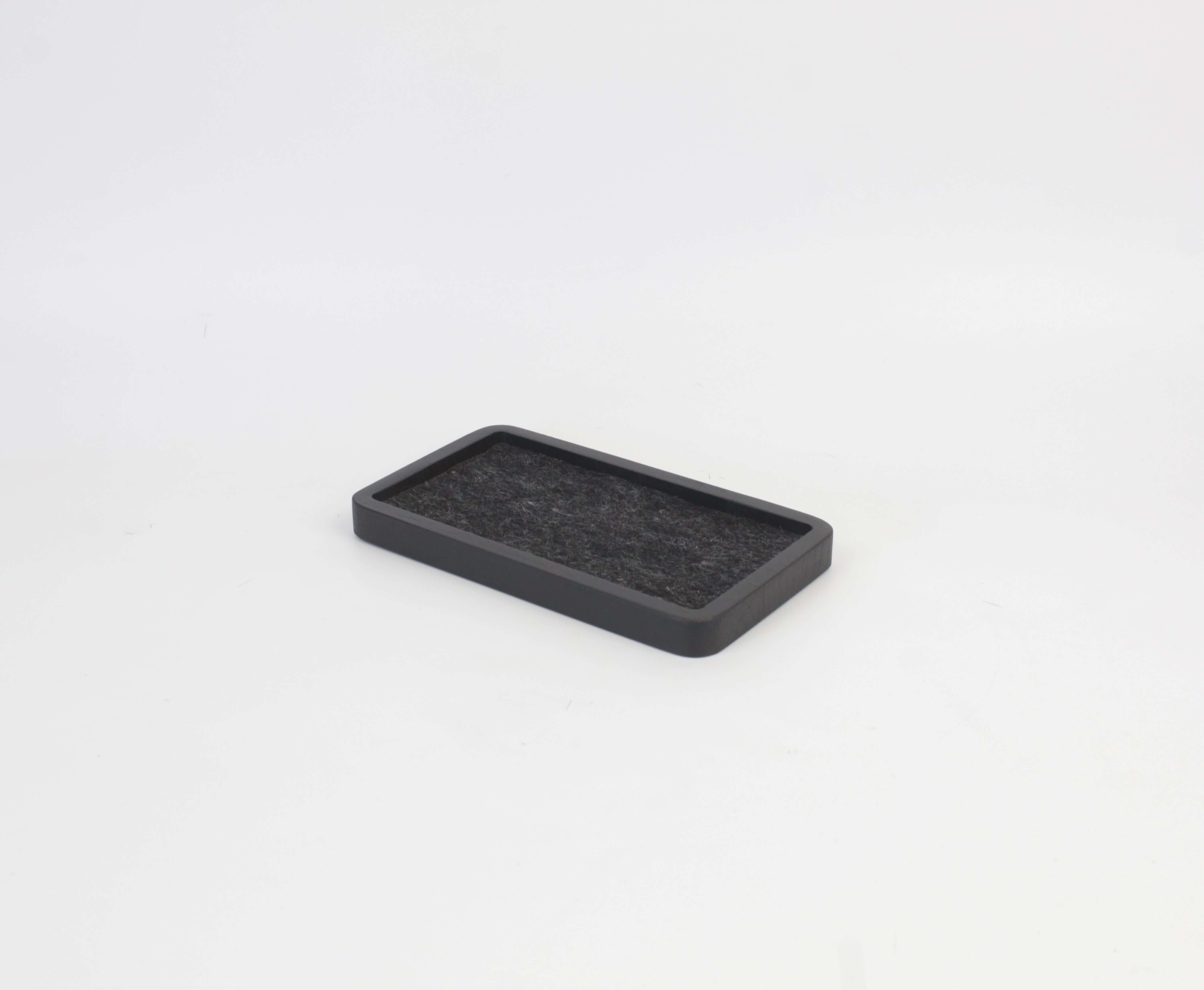 Catch All Tray in black oak for organization; perfect EDC and valet tray for phone and small accessories.