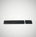 Keyboard Wrist Rest (Set) - Black Oak ergonomic wrist support for keyboard and mouse, enhancing workspace comfort.